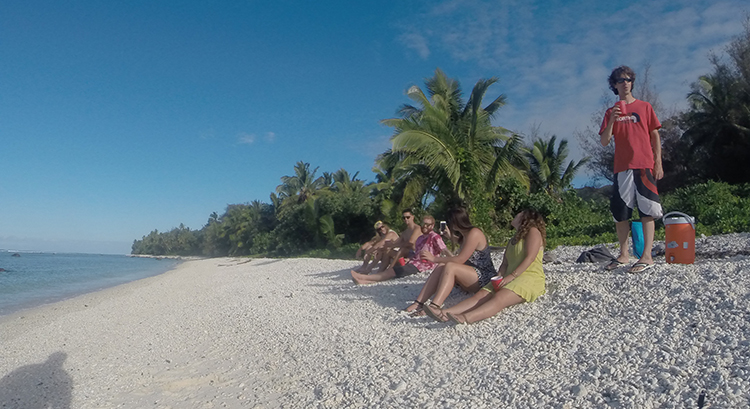 Pacific Dives staff and crew relaxing after hours